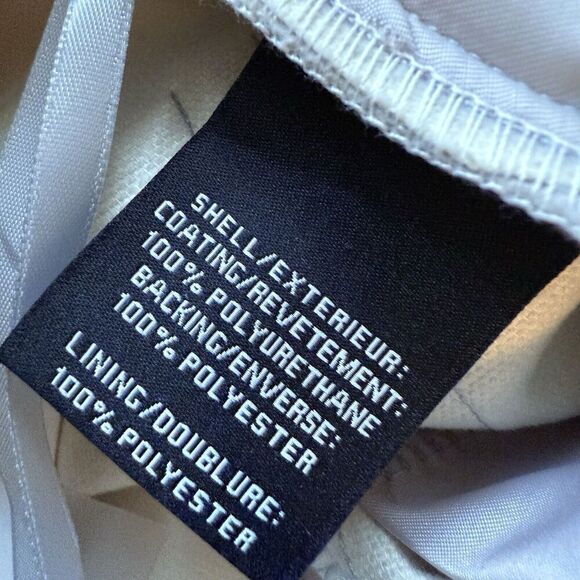 7 For All Mankind Faux Leather Silver straight leg Pants size Medium NWT FLAW - Picture 8 of 11